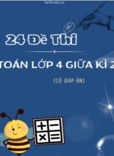 Bộ 24 Đề thi Toán Lớp 4 giữa kì 2 (Có đáp án)